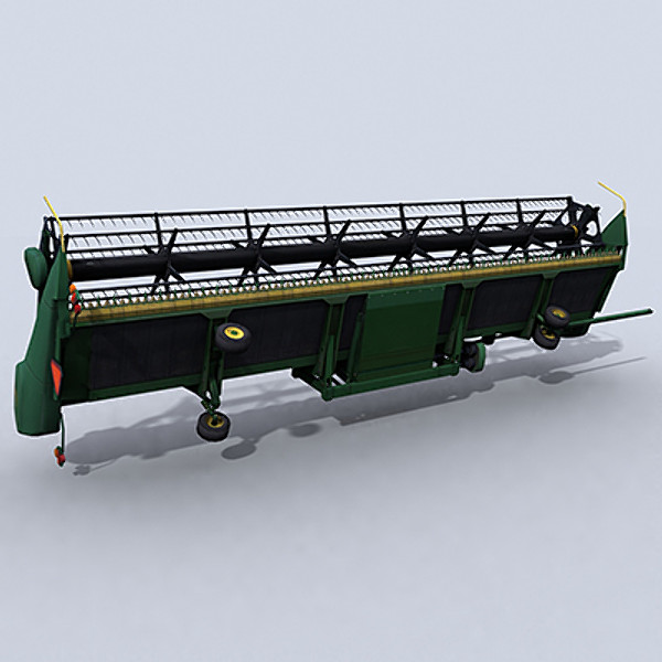combine harvester draper platform 3d model - Combine Harvester 1 with Draper Platform by papillon