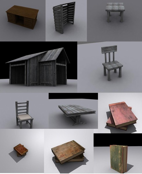 medieval pack 3ds - Low Poly Medieval Model Pack by Game Model Creations