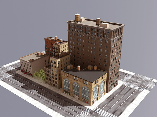 city street 3d model - CITY STREET by Nodexis