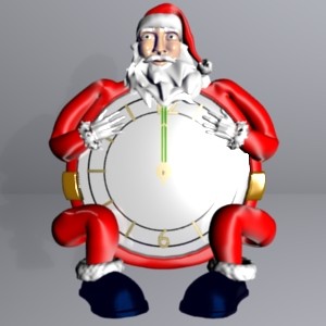 clock santa claus 3d blend - ClockNoel.blend by Afythuns