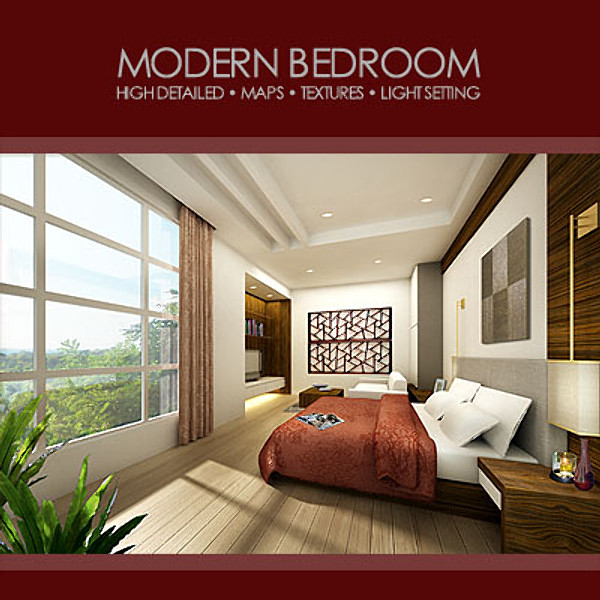 balinese bedroom bed 3d model - Bedroom by groups5
