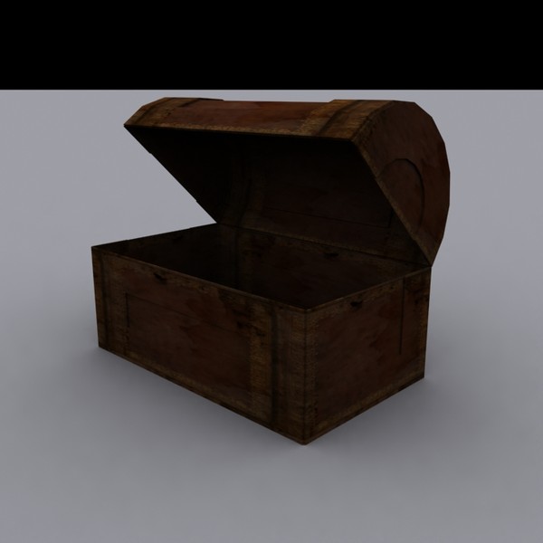 rigged treasure chest 3d model - Rigged Treasure Chest by Game Model Creations