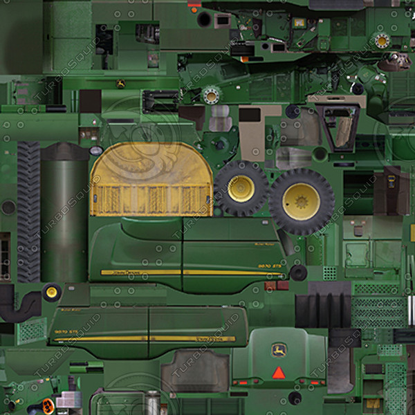 combine harvester draper platform 3d model - Combine Harvester 1 with Draper Platform by papillon