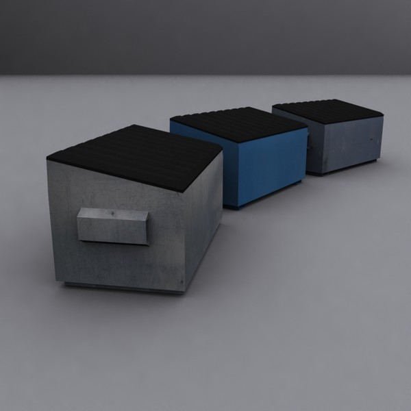 3ds max dumpster polys - Low Poly Dumpster Model Pack by Game Model Creations