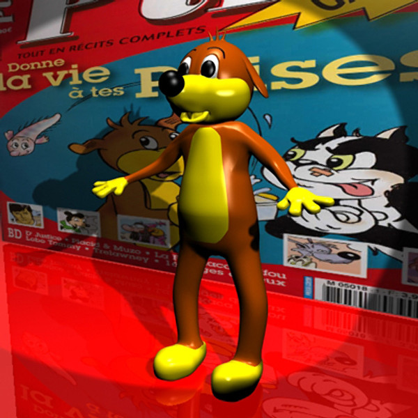 3d model pif le chien dog - Pif le chien 3D by supercigale