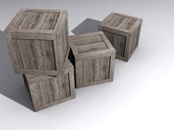 3ds wooden crate polys - Low Poly Wooden Crate by Game Model Creations