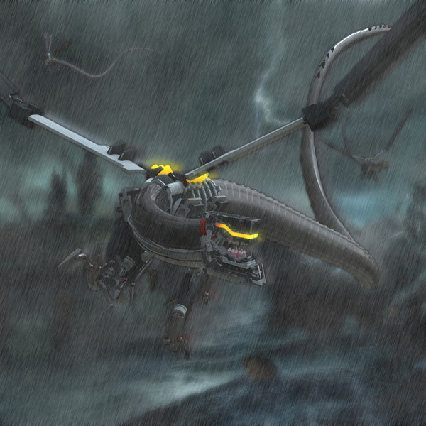 robot dragon 3d obj - robot dragon by mxdirector