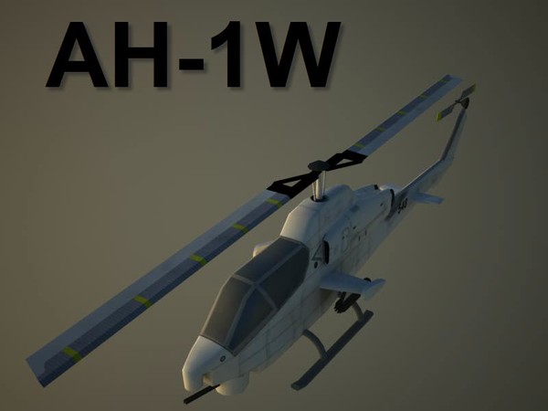 3d model of ah-1w supercobra attack helicopter - AH-1W SuperCobra by Alexander Miller