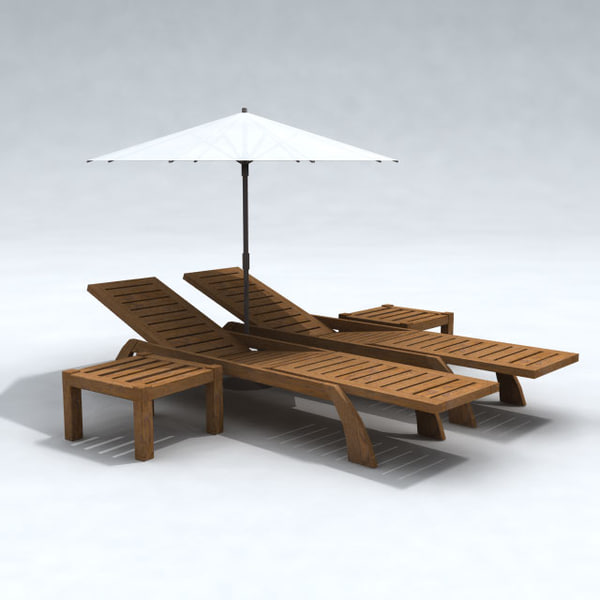 3ds max poolside deck chairs - Deck Chairs by warlockgraphics