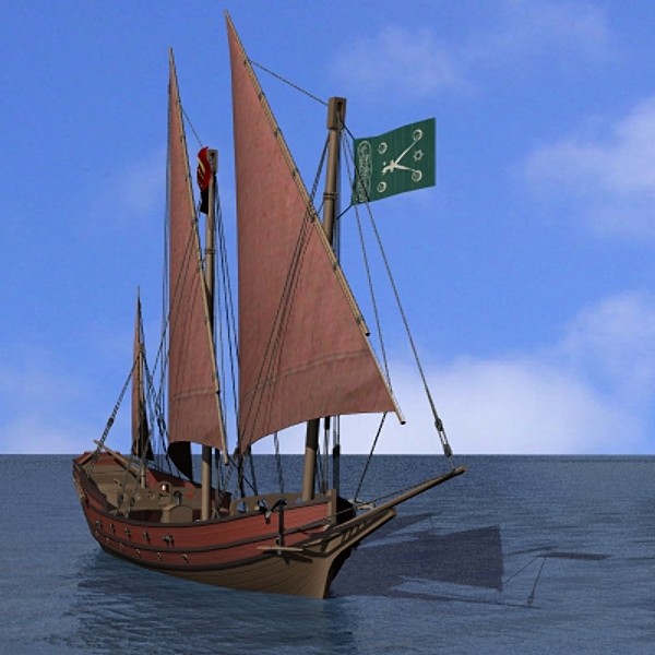 xebec pirate ship 3d model - Xebec by mostlysquare