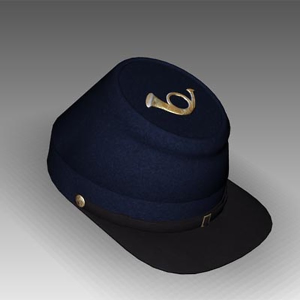 civil war union infantry 3d model - Civil War Union Infantry Kepi by mostlysquare