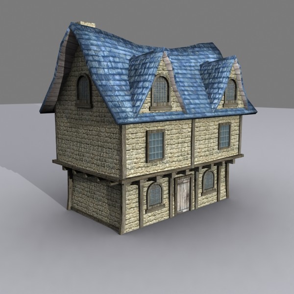 medieval fantasy house pack 3d model - Low Poly Medieval Fantasy House Model Pack by Game Model Creations