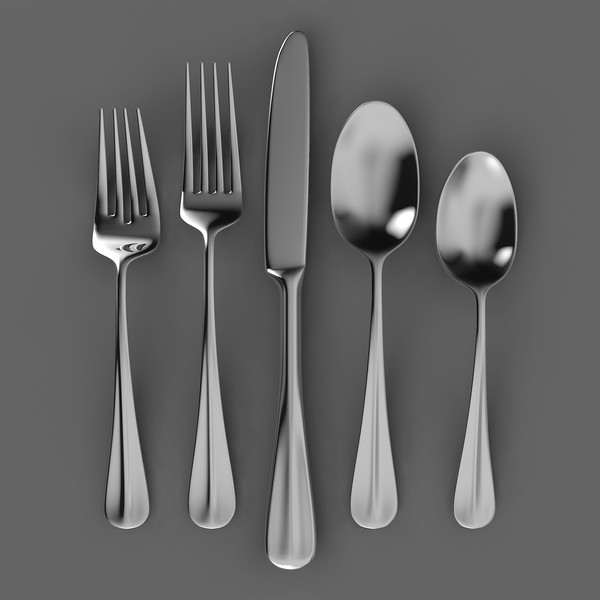flatware silverware dining 3ds - Complete Place Setting by 3DGathering