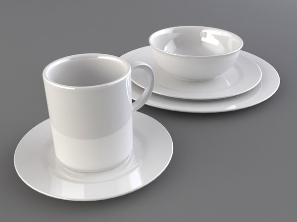 flatware silverware dining 3ds - Complete Place Setting by 3DGathering