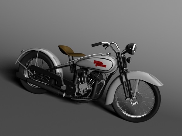 3ds max harley davidson vl - Harley-Davidson VL 1934 by Gonzo_3d