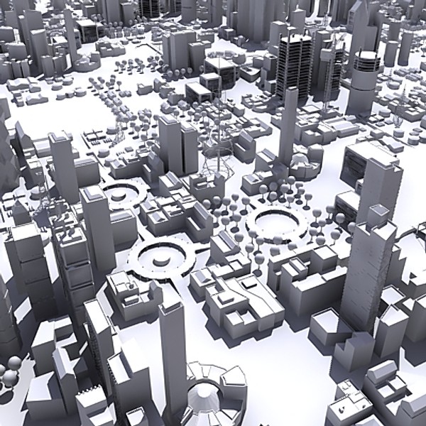3d model cityscape city - Cityscape 3D  001.zip by Modular3D