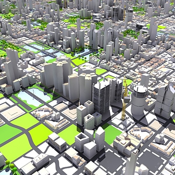 3d model cityscape city - Cityscape 3D  001.zip by Modular3D