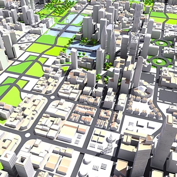 3d model cityscape city - Cityscape 3D  001.zip by Modular3D