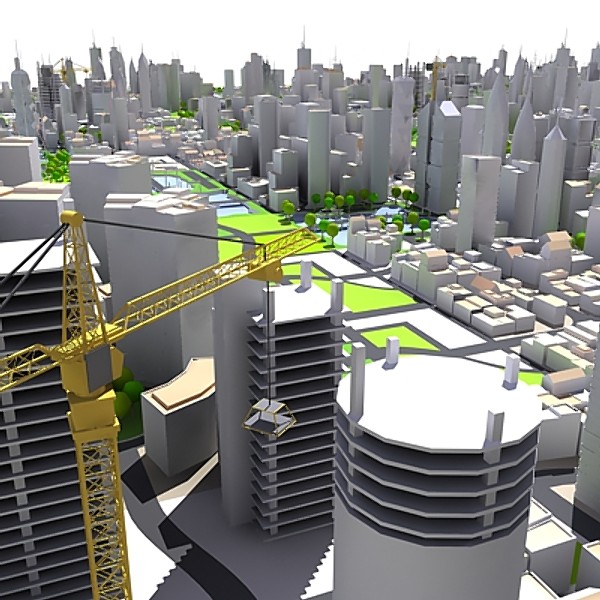 3d model cityscape city - Cityscape 3D  001.zip by Modular3D