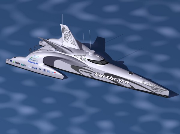 earthrace powerboat futuristic 3d max - Earthrace by mach 3 graphics