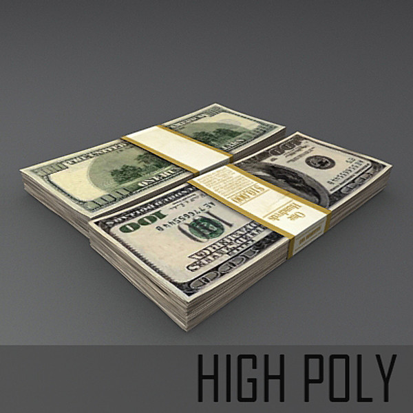 3dsmax stacks bills - Dollars stack by druggon