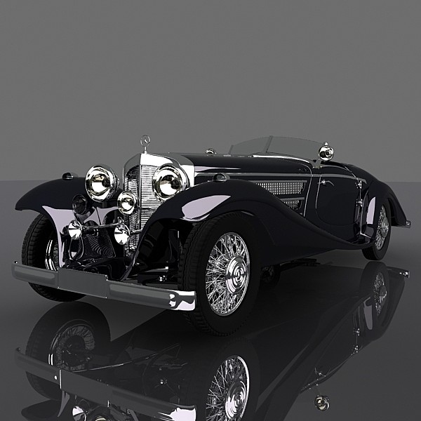 maya mercedes-benz k540 special roadster - Mercedes-Benz K540 Special Roadster by 3depix