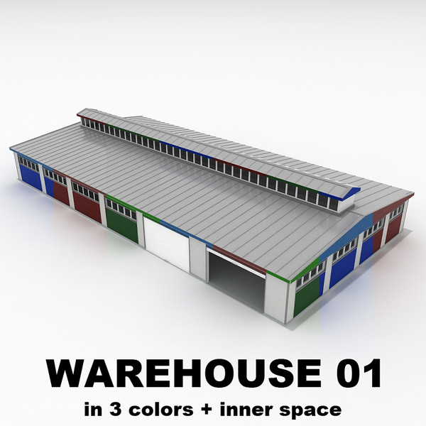 3d model of warehouse 01 - warehouse 01 by ralpatov