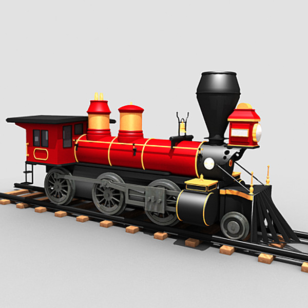classic pioneer mogul steam locomotive 3d max - Pioneer Mogul Locomotive by Sandu_Bublic