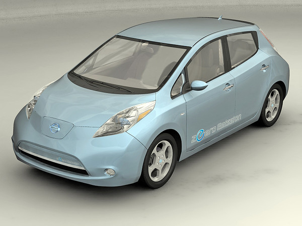 nissan leaf 3d model - 2011 Nissan Leaf... by 3dKen