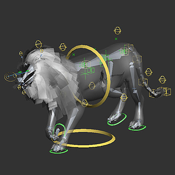 3ds max lion fur - Animated Lion... by NONECG