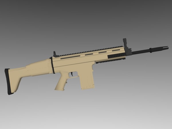 3d fn scar h - FN-SCAR-H Model by ChrisStolze