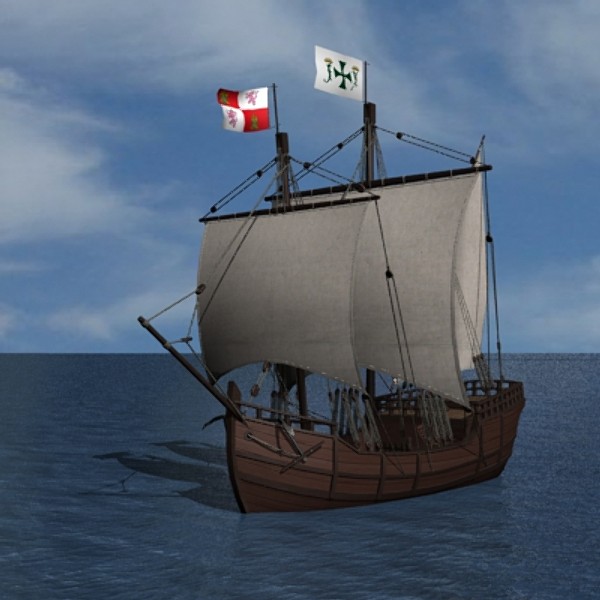 obj caravel pinta santa clara - Caravel Pinta by mostlysquare