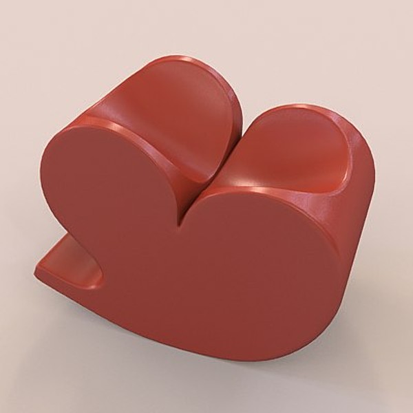 armchair moroso soft heart 3d model - armchair moroso soft heart by zelosh