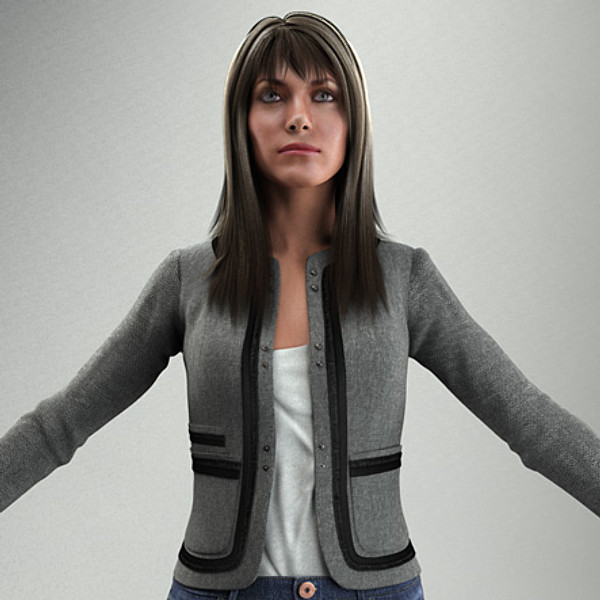 body rigged skin 3d model - CWom0006-HD2-CS... by axyzdesign