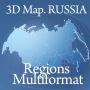 globe russia regions 3d model