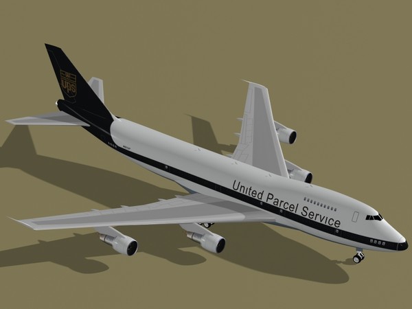 b 747-200 f ups 3d model - Boeing 747-200 F UPS by PedroFaut