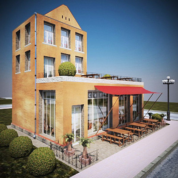 3d house town model - House 4 by Stubborn3D
