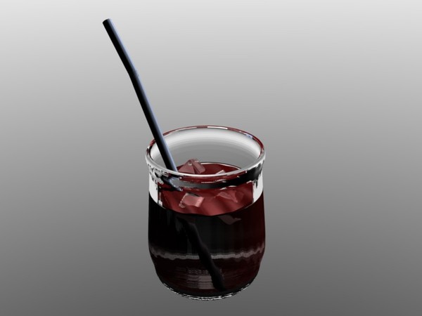 glass cubes straw 3ds free - tumbler, icecubes and straw by damrs3d