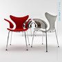 upholstered lily chair 3d model