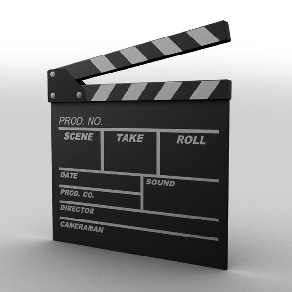 film clapper board 3d model - Film Clapper by sweiry_tv
