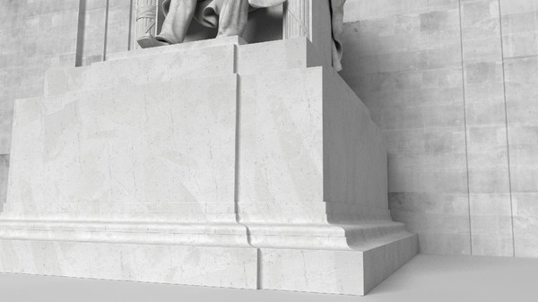 3d model memorial statue - Lincoln Memorial Statue by dandeentremont