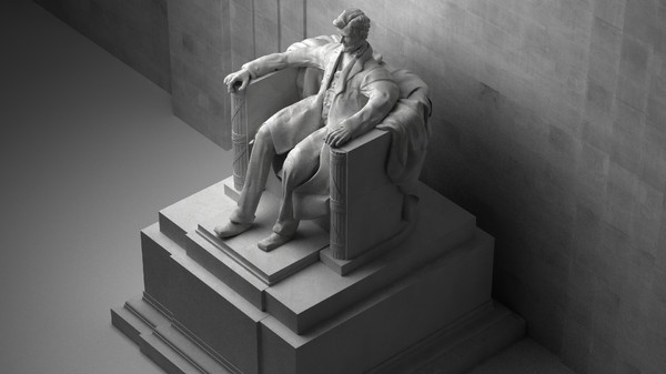3d model memorial statue - Lincoln Memorial Statue by dandeentremont
