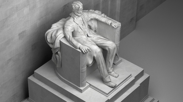 3d model memorial statue - Lincoln Memorial Statue by dandeentremont