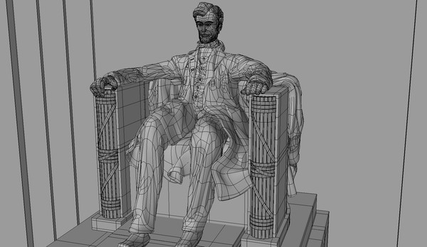 3d model memorial statue - Lincoln Memorial Statue by dandeentremont