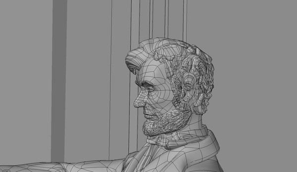 3d model memorial statue - Lincoln Memorial Statue by dandeentremont