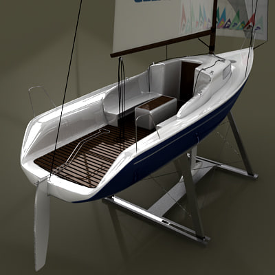 yacht columbia 3d model - Yacht Columbia Sail... by Leeift