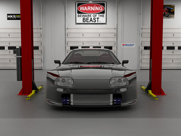 maya garage automotive lift - garage_scene2.zip by redline_or_nothing
