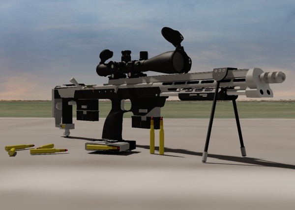 3d dsr-1 sniper rifle leupold - DSR-1 Sniper Rifle with Leupold Mark 4 & Yukon NV Scope... by Imagetek3D