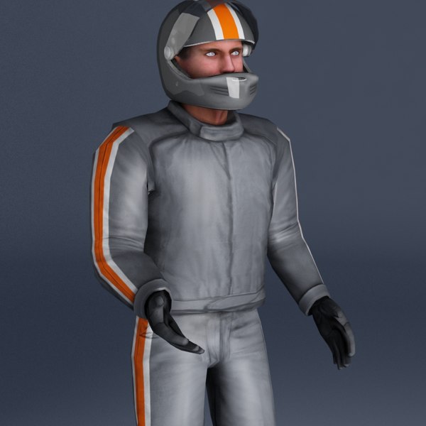 motorcycle rider 3d model - Bike Rider A VRay... by ES3DStudios