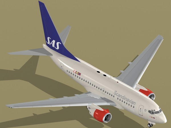 b 737-600 3d model - B 737-600 SAS by PedroFaut